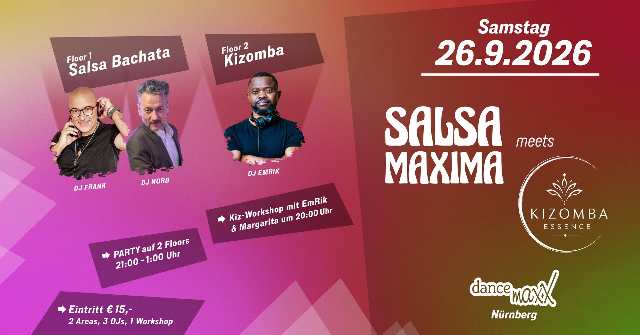 SALSA MAXIMA die Salsa-Party für das maxXimale Tanzvergnügen.