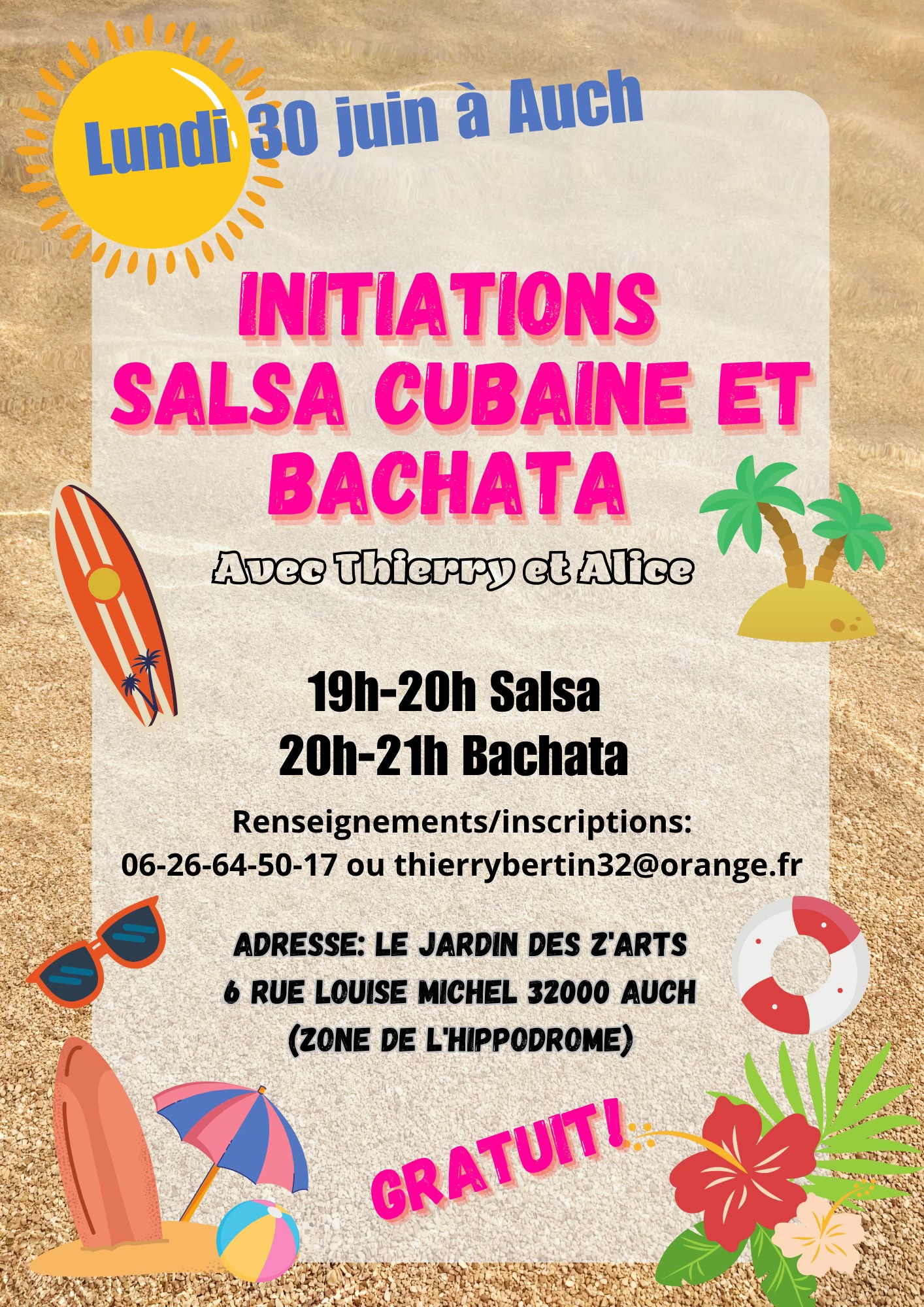 Portes ouvertes initiations salsa et bachata à Auch