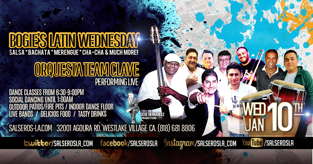 Live music at Bogies Latin Wednesday, dance classes and social dancing!