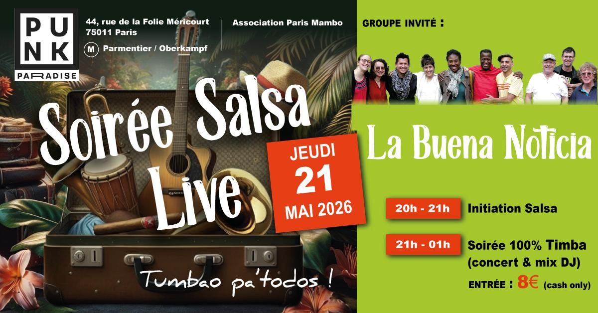 Soirée Salsa Live (Paris 11e) - Asso Paris Mambo