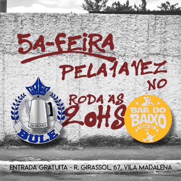 Samba do Bule no Bar do Baixo - Quinta 12 12