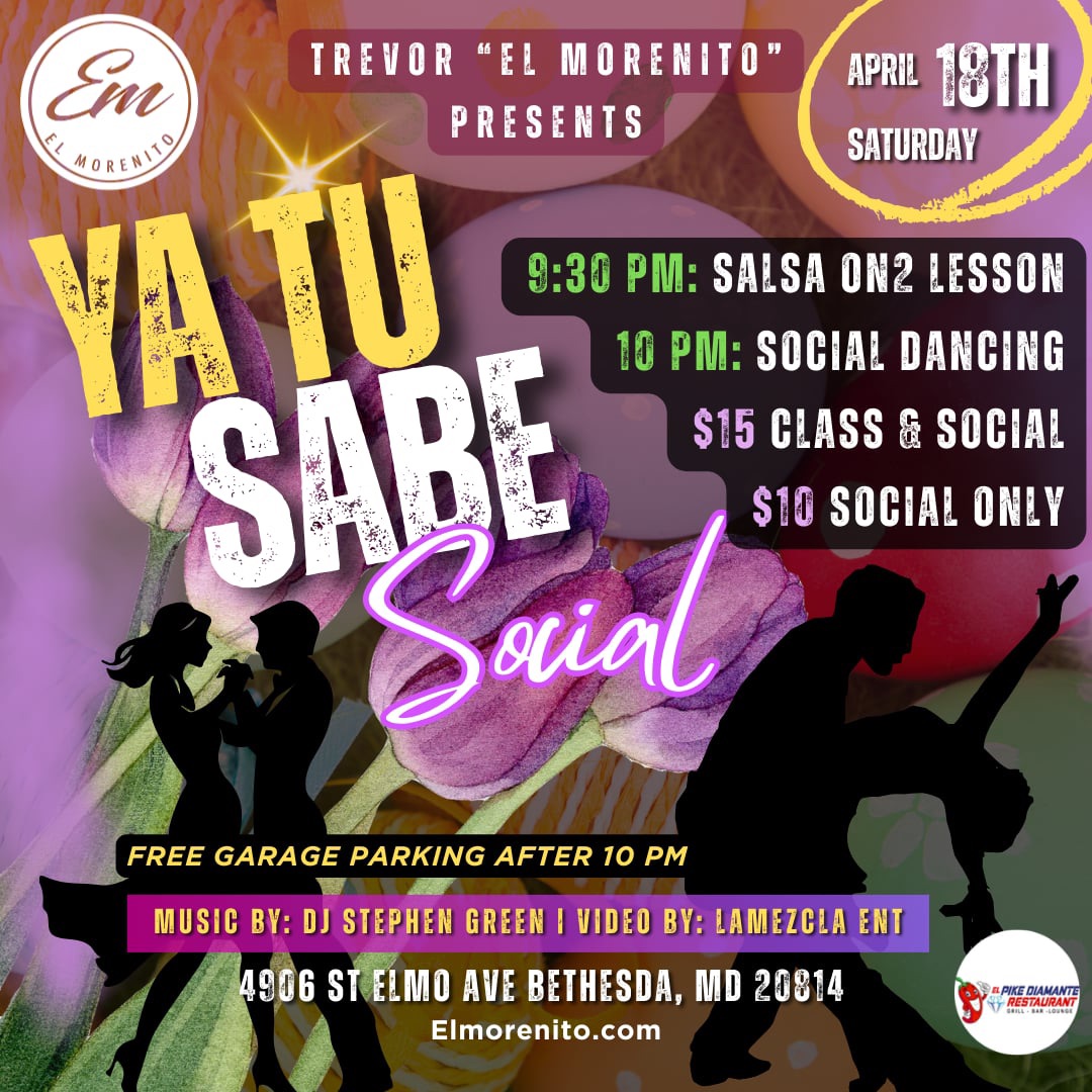 Ya Tu SABE (Salsa and Bachata Evening) April 18, 2026