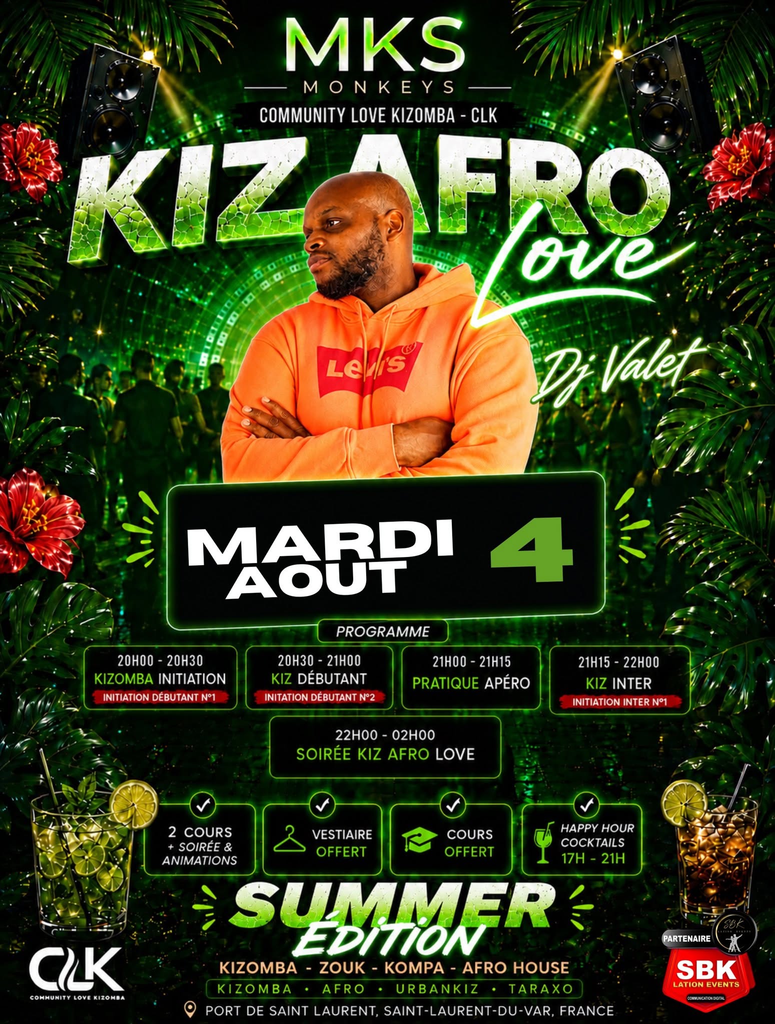 Cours & Soirée Kiz Afro Love (Monkeys)