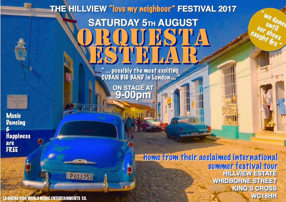 Orquesta Estelar playing next Saturday 5th August
