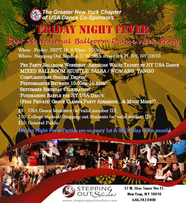Sept 16 FNF + USA Dance National Ballroom Dance Week Party