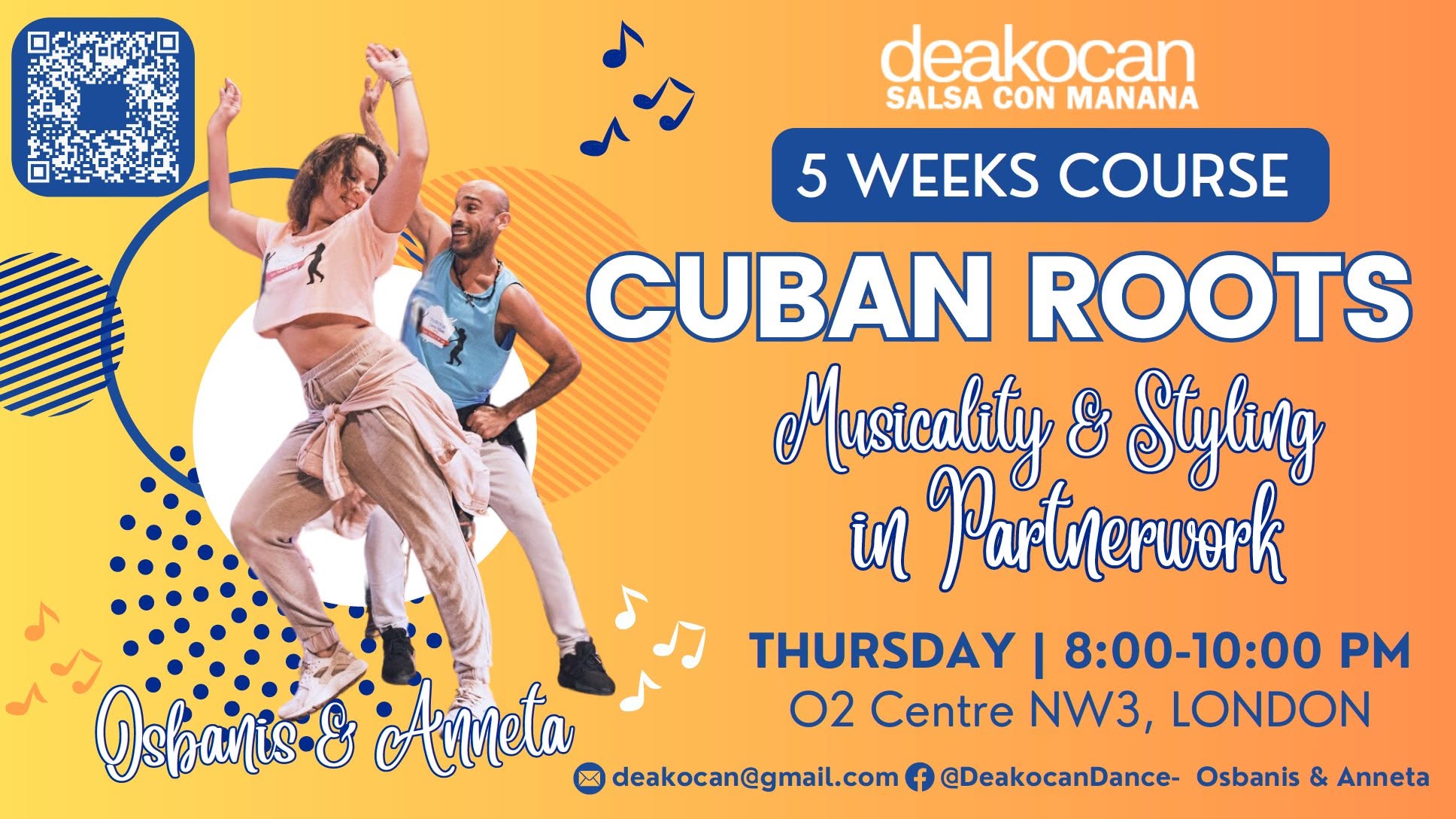 Cuban Roots Musicality & Styling in Partnerwork 5 weeks course! 🇨🇺🎶