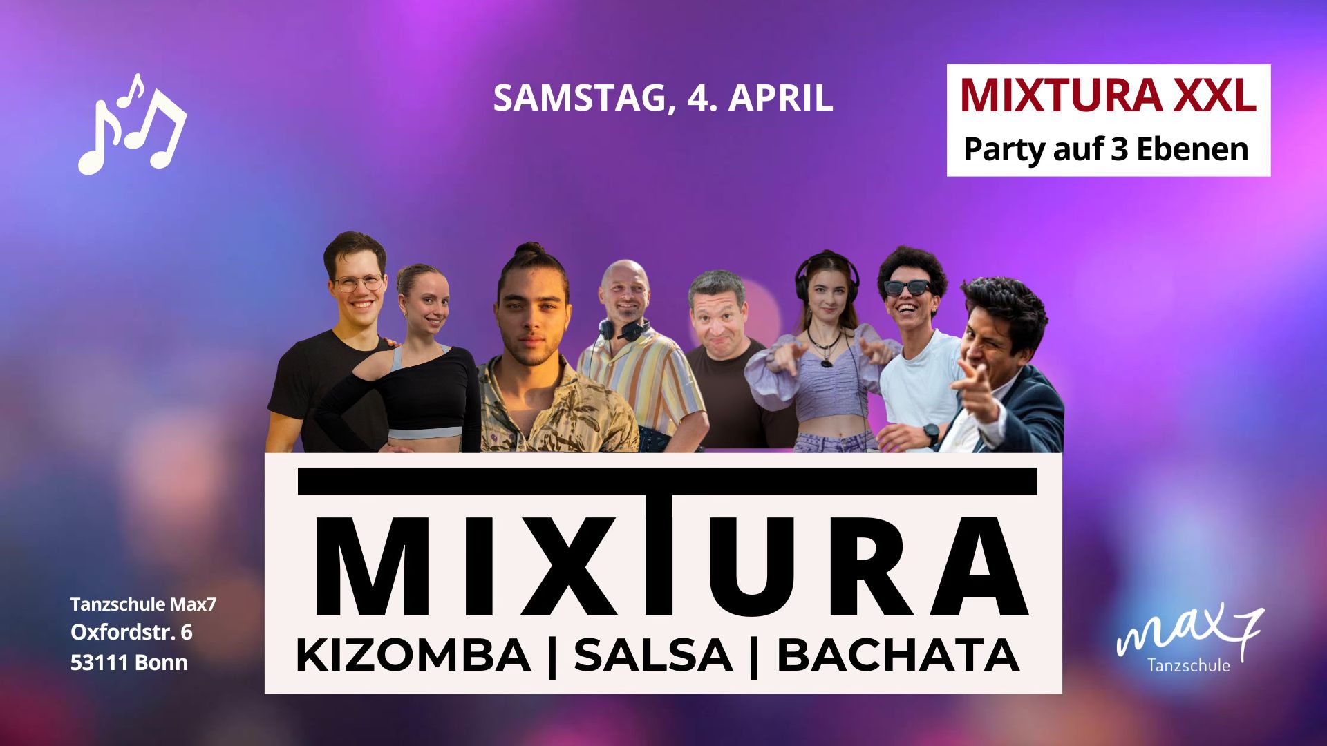 Mixtura - Salsa Bachata Kizomba Workshops Party auf 3 Ebenen