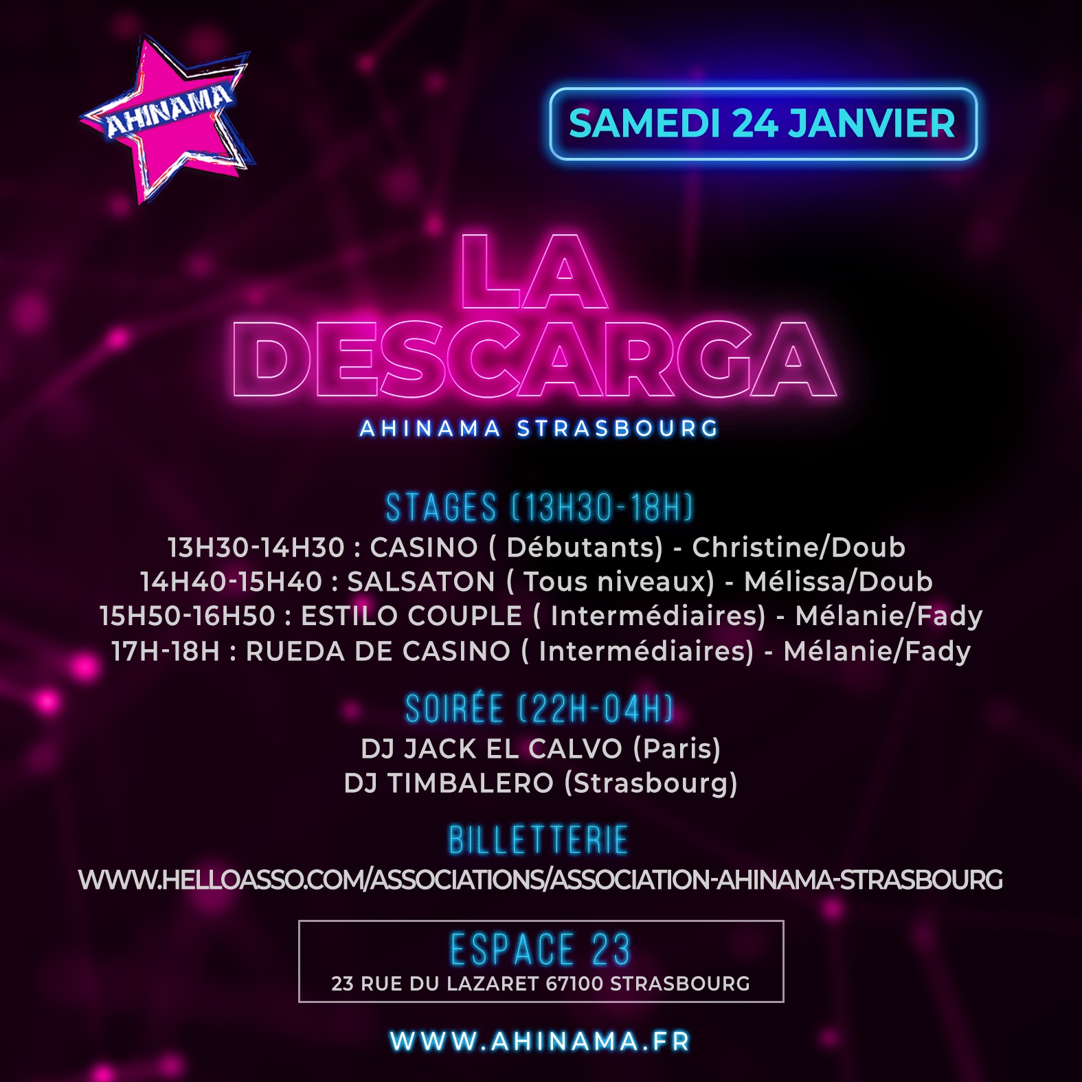 ★ La Descarga AHINAMA Strasbourg - Workshops & Soirée cubaine ★