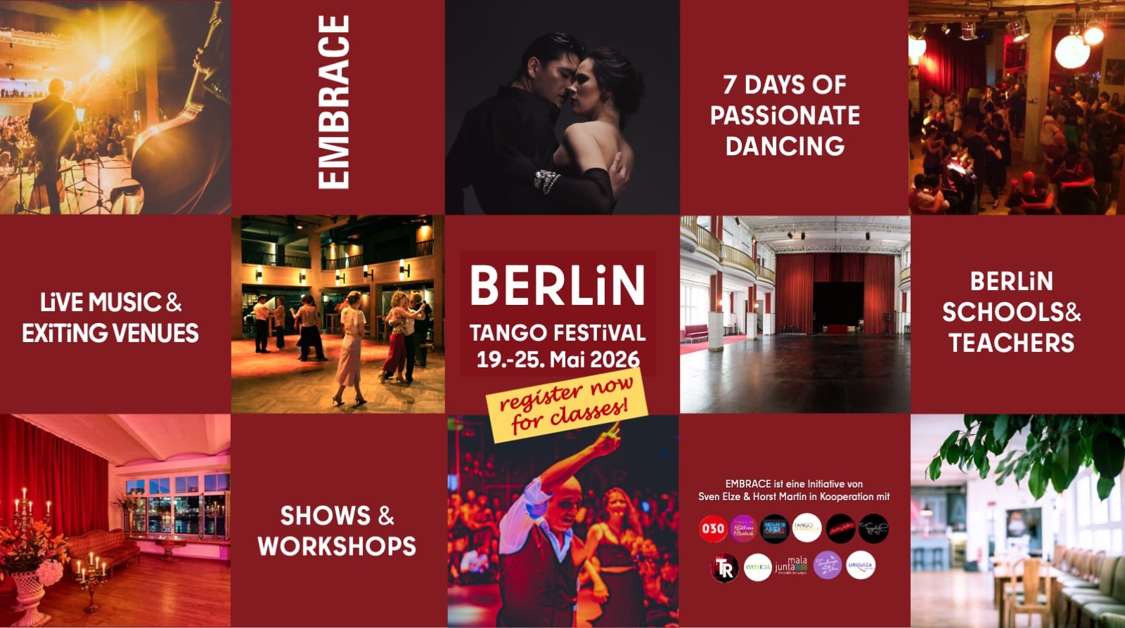 EMBRACE BERLiN Tango Festival - REGiSTER now for CLASSES