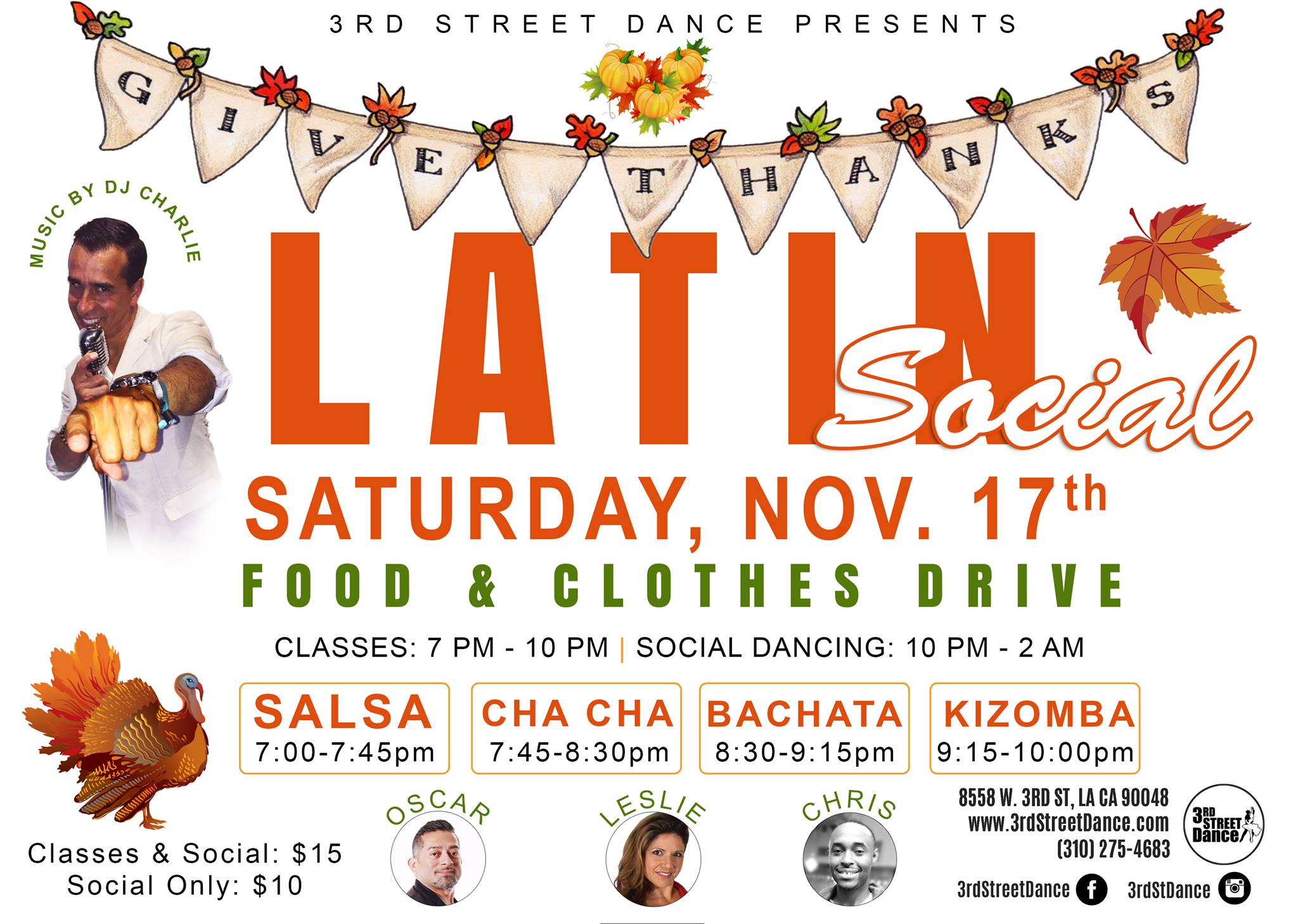 Latin Social: Food Drive - 3rd Street Dance