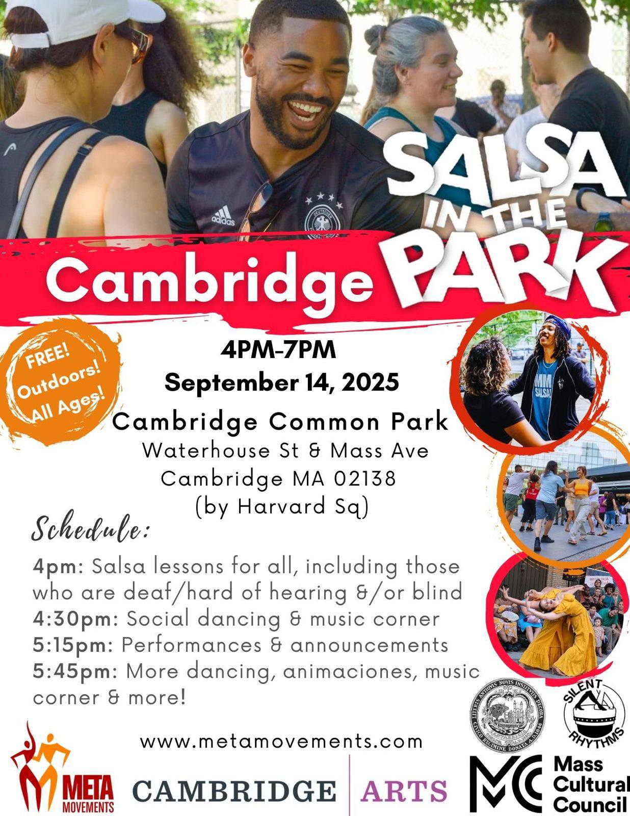 Cambridge Salsa in the Park Free Outdoor Celebration!