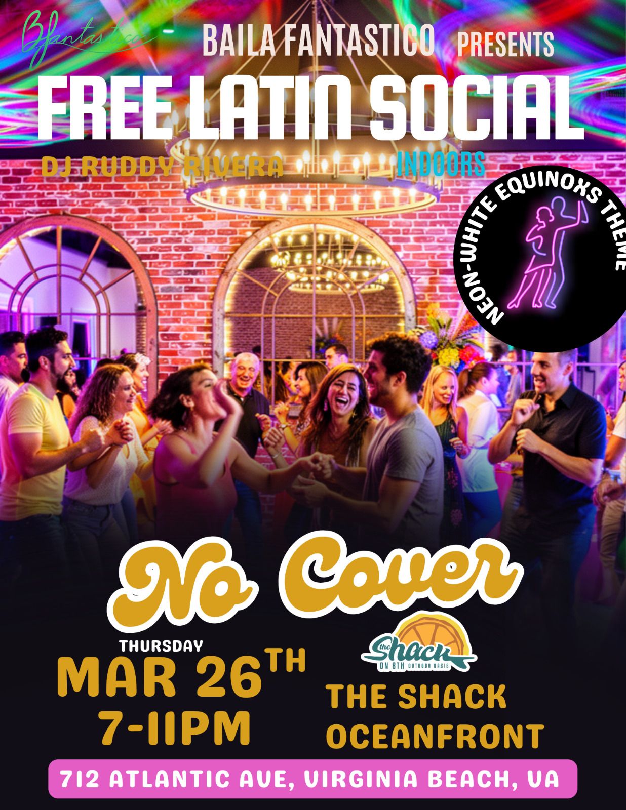 Latin Dance Night THURSDAY at the SHACK by Baila Fantastico