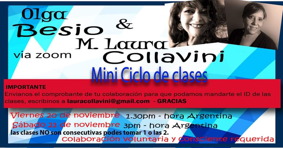 Mini Ciclo clases Olga Besio- M. Laura Collavini