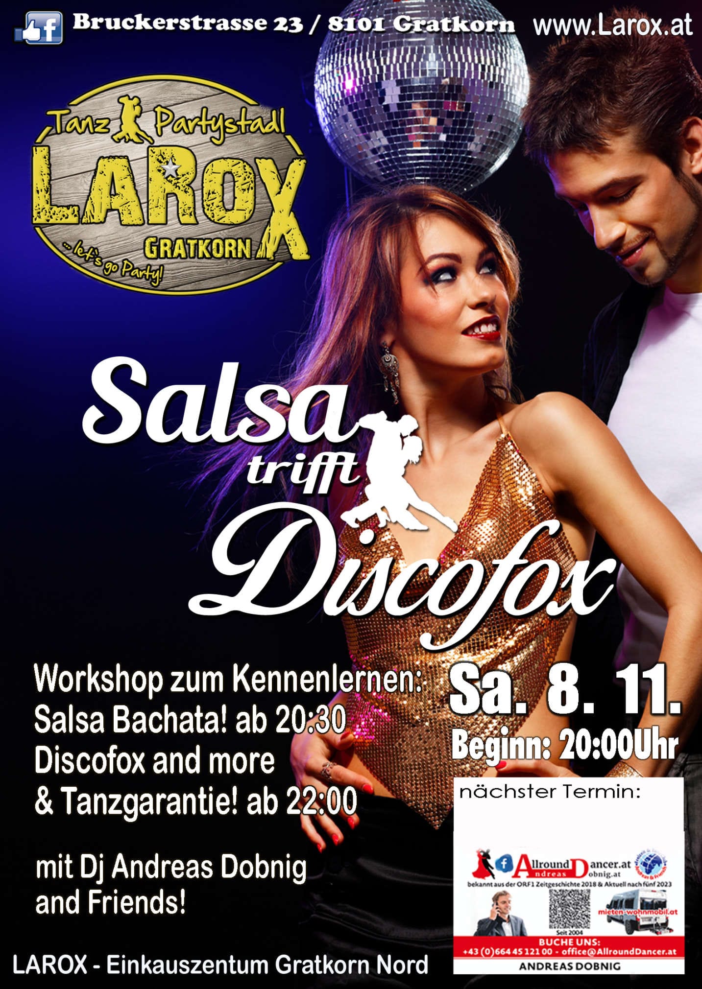 Tanzabend Tanzparty Salsa trifft Discofox fuer ALLE in Gratkorn