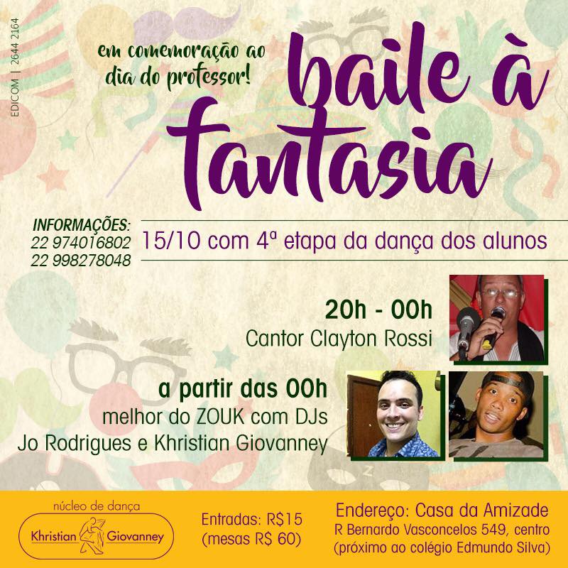 Baile à fantasia do núcleo de dança Khristian Giovanney