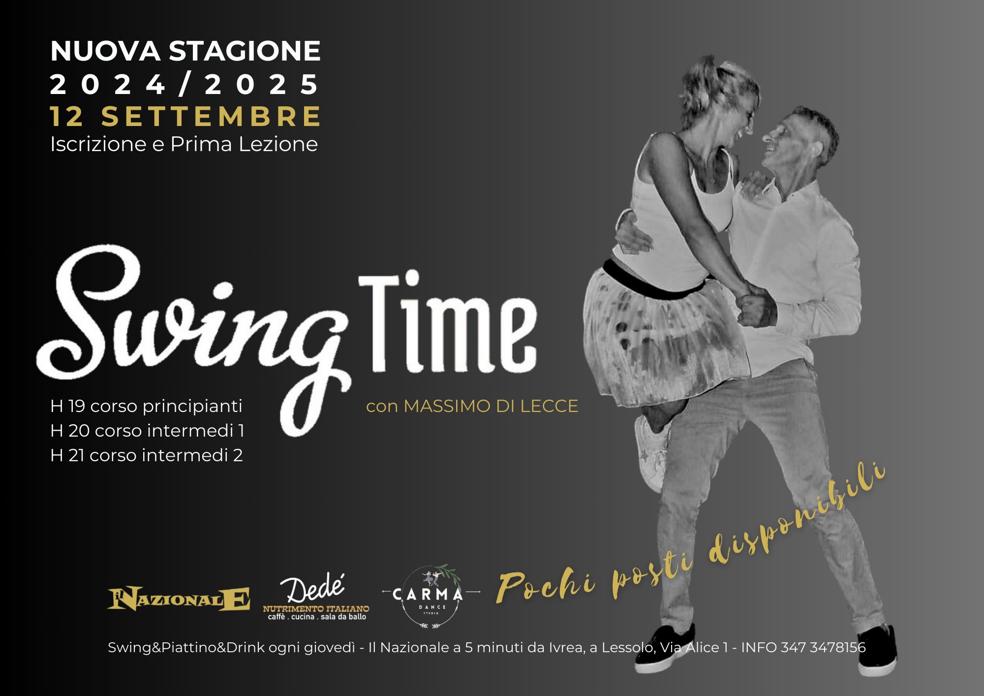 Nuovo Corso Swing@Ivrea ... dal 2012 ci vediamo ogni giovedì