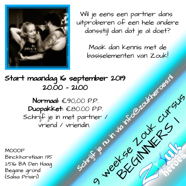 9 weekse Zouk cursus Beginners 1