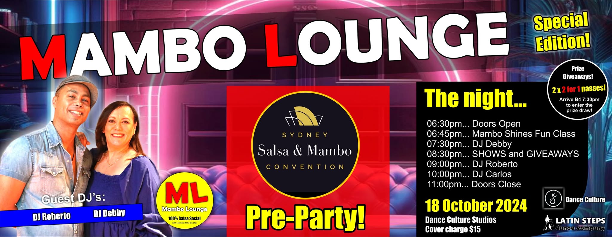 Mambo Lounge 100% Salsa Party Pre SSMC Edition