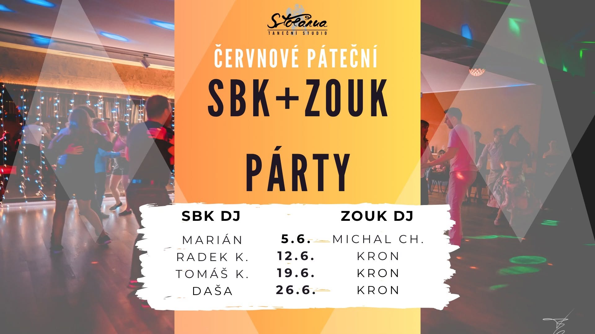 Pravidelná páteční SBK & ZOUK párty na Stolárně!