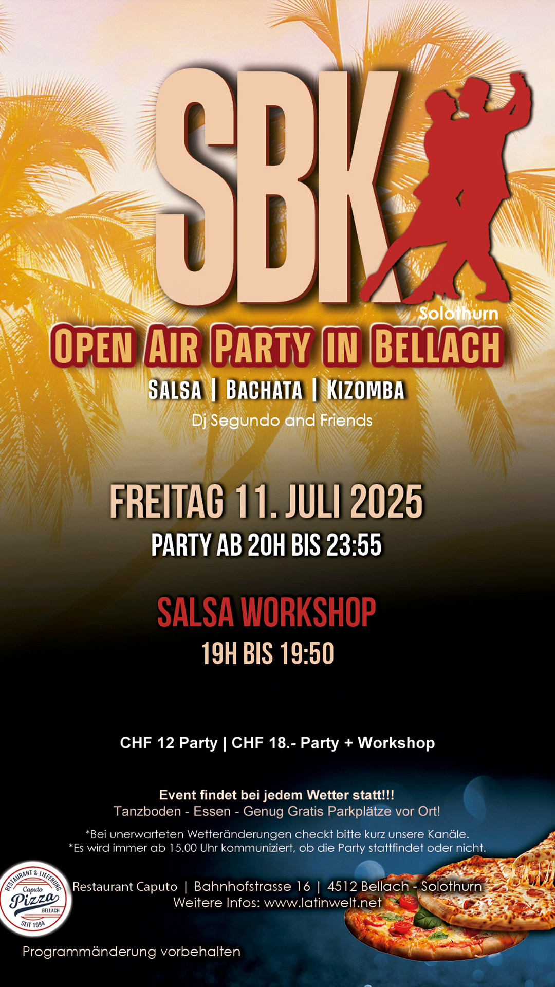 SALSA, BACHATA… OPEN AIR! BELLACH - SOLOTHURN
