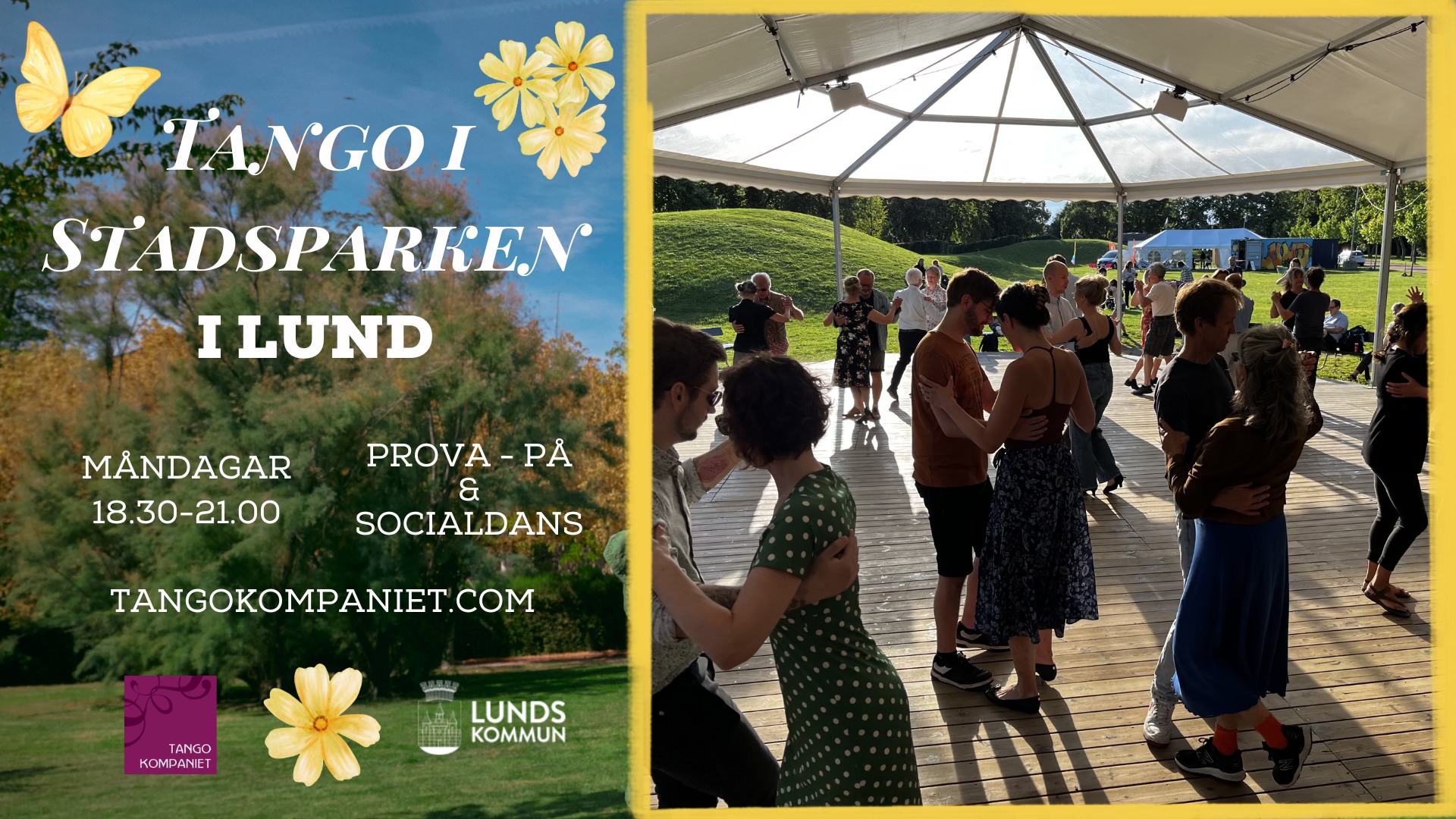 Tango i Stadsparken i Lund med Tangokompaniet