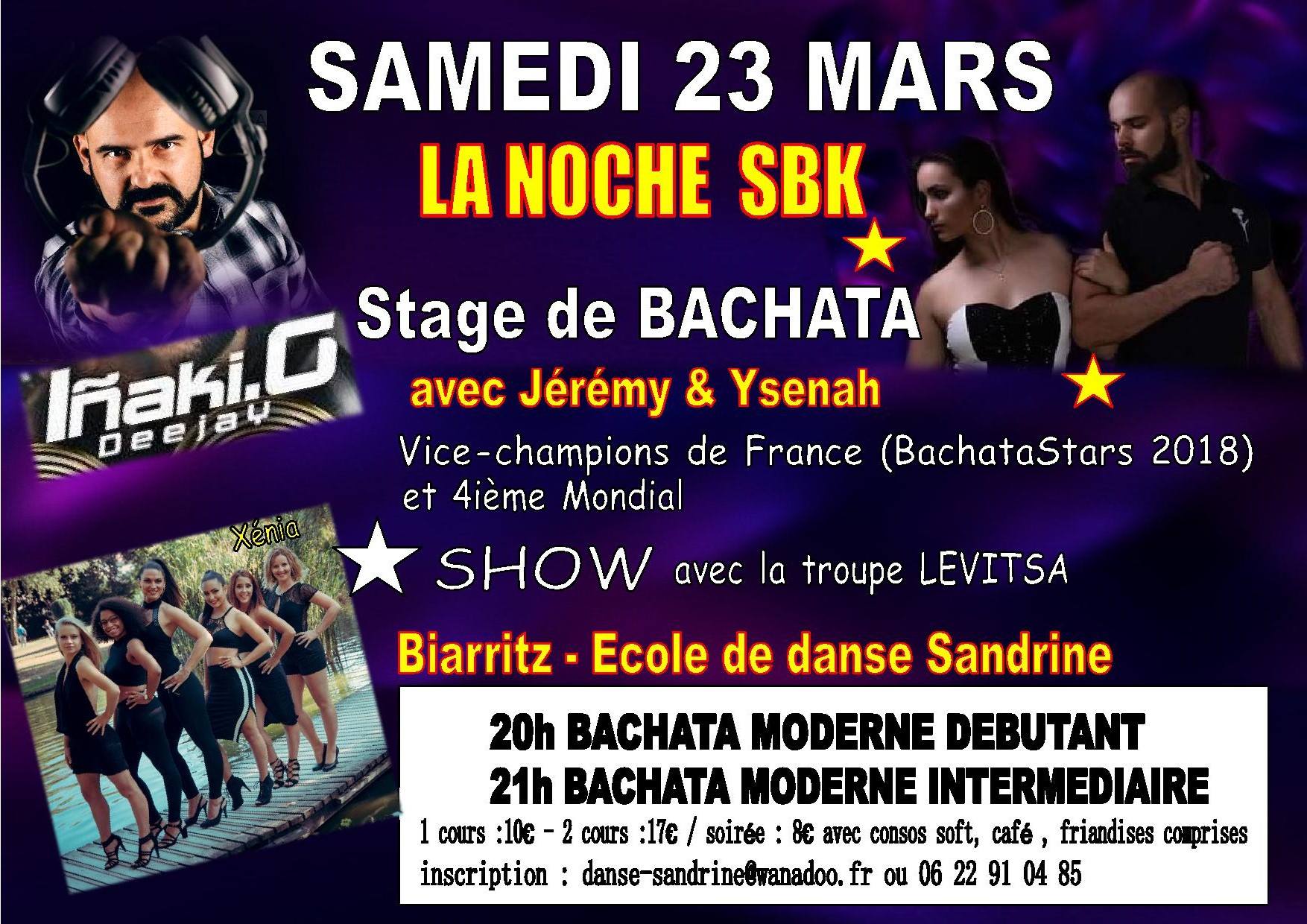 NOCHE SBK INAKI - stage Bachata Jérémy & Ysenah - show Levitsa