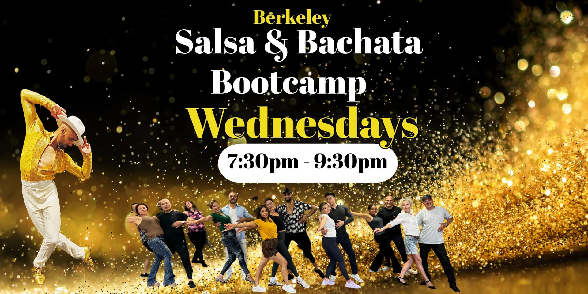 Berkeley Wednesday Latin Bootcamp Salsa Class Bachata Class 3 levels in Berkeley