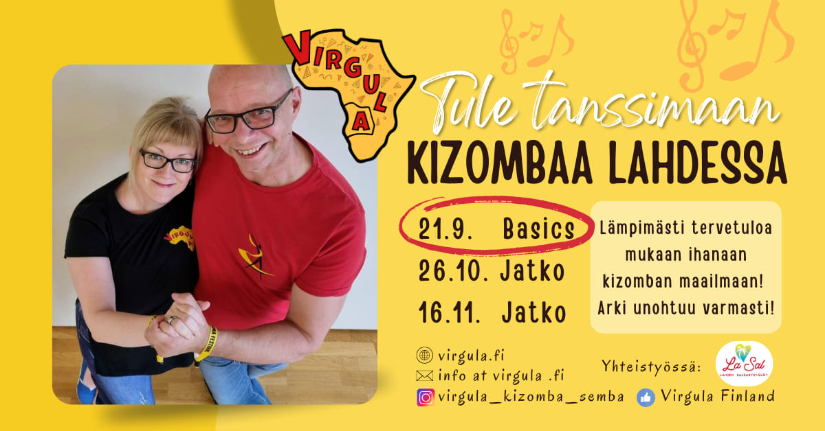 Kizombaa Lahdessa syksy -24
