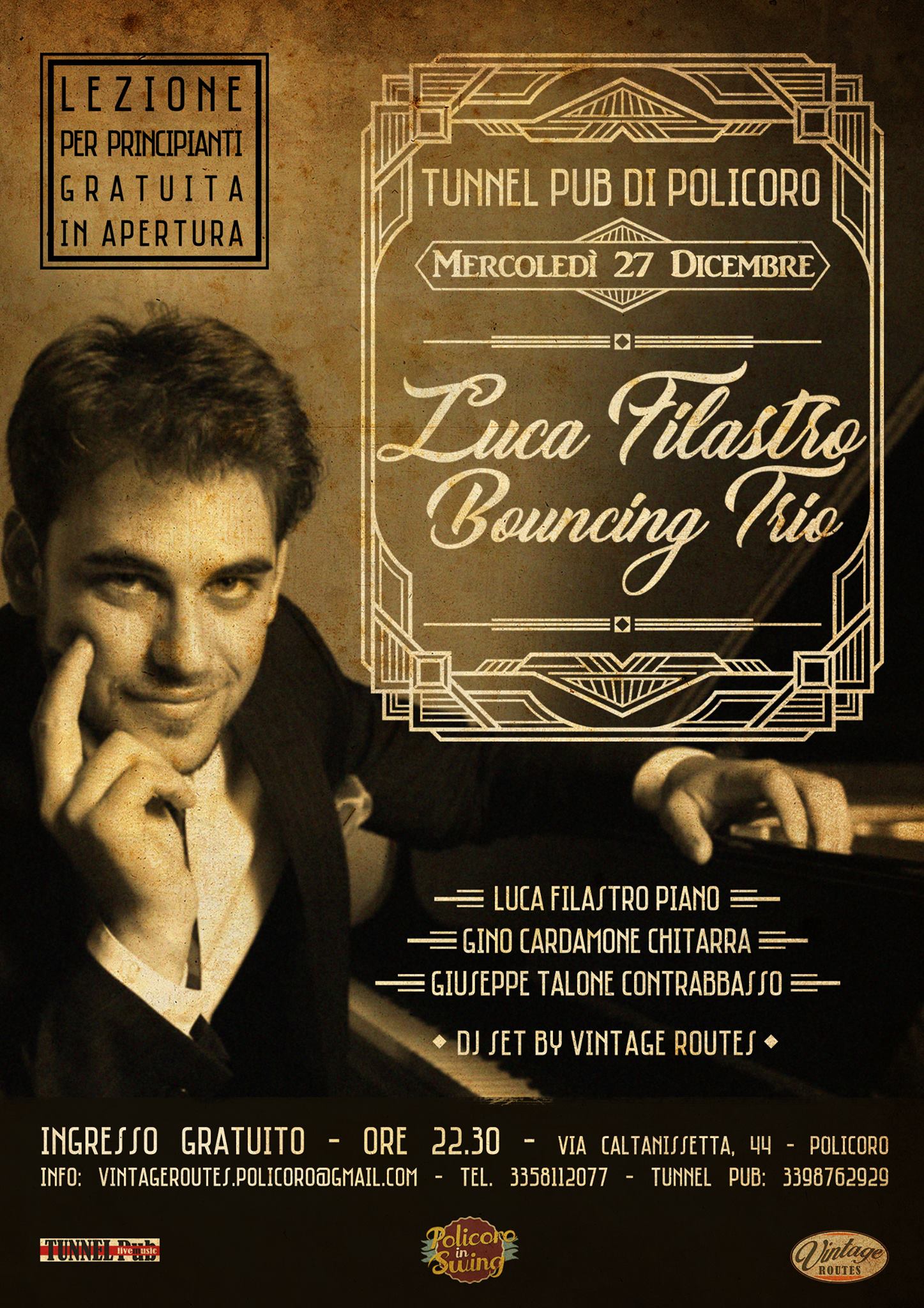 Xmas Swing Party con Luca Filastro Bouncing Trio