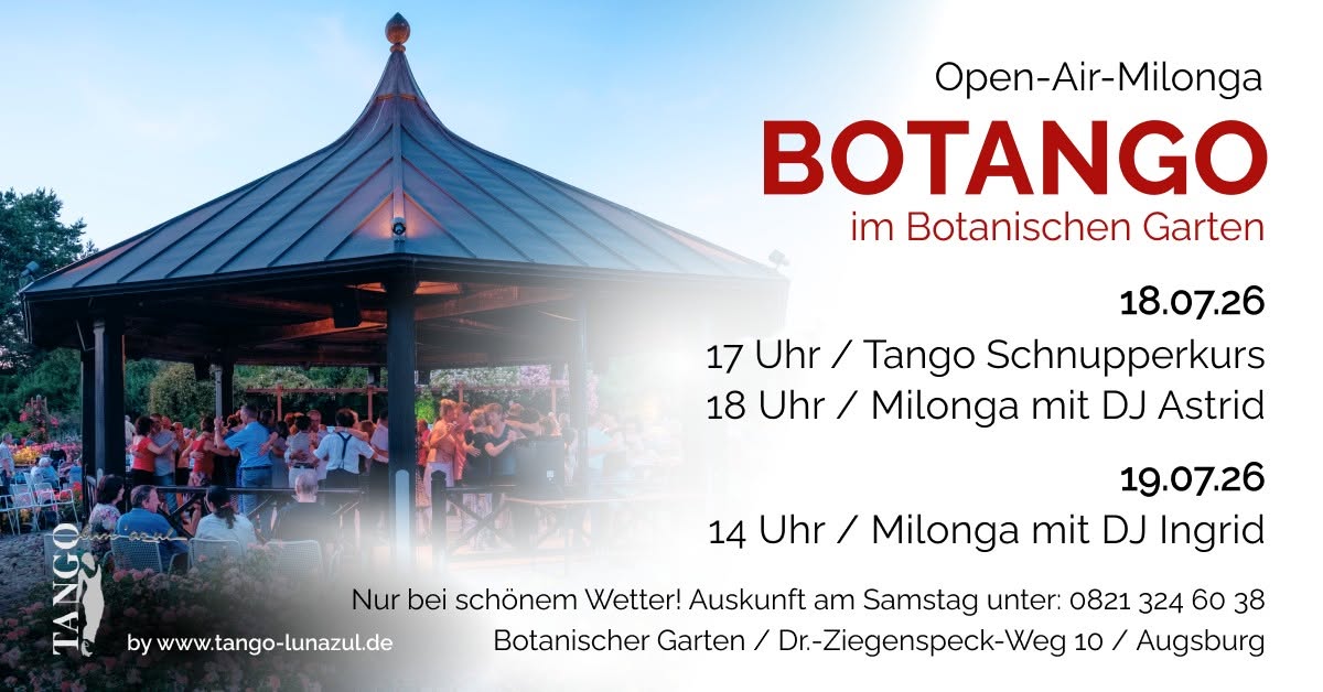 Abgesagt! Botango - Open Air Milonga im Botanischen Garten Augsburg