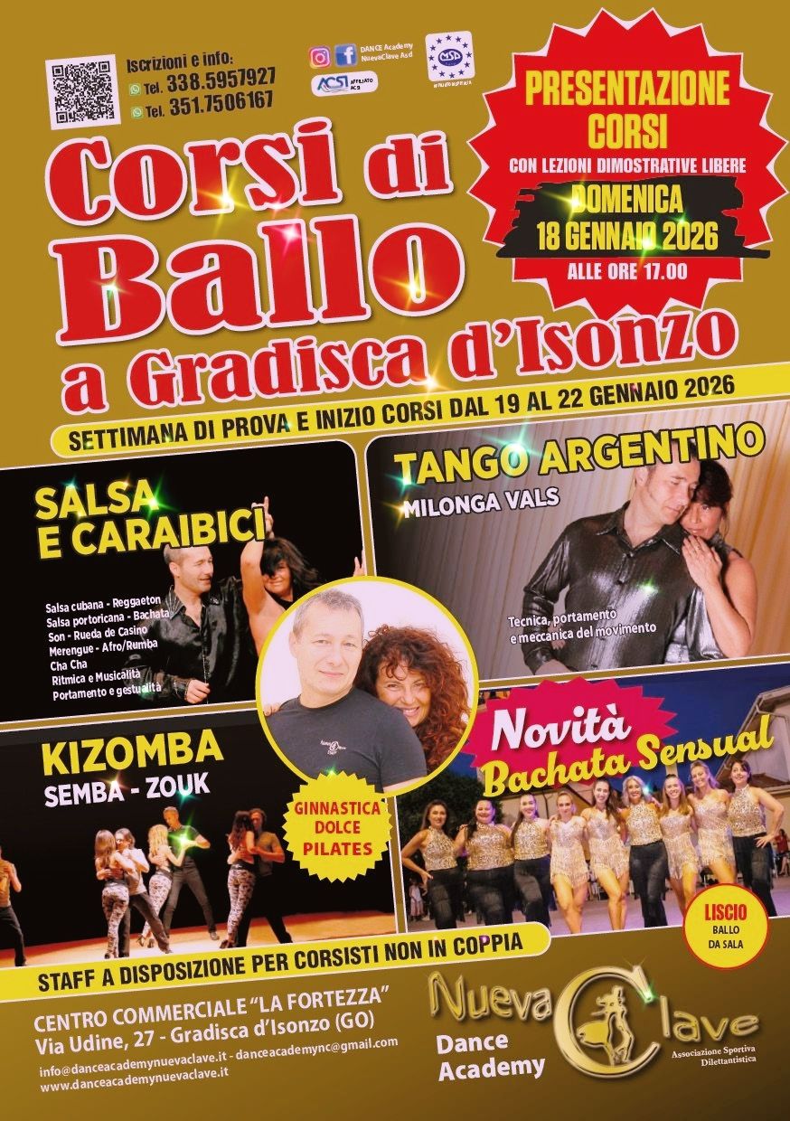 BALLA CON NOI: PRESENTAZIONE E INIZIO CORSI GENNAIO 2026