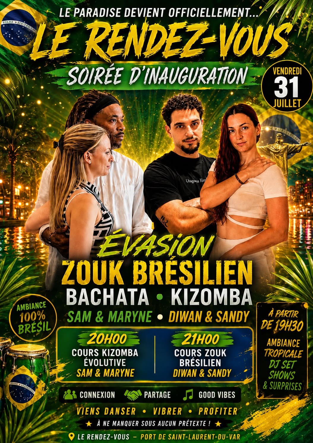 Évasion Zouk brésilien Bachata &Kizomba