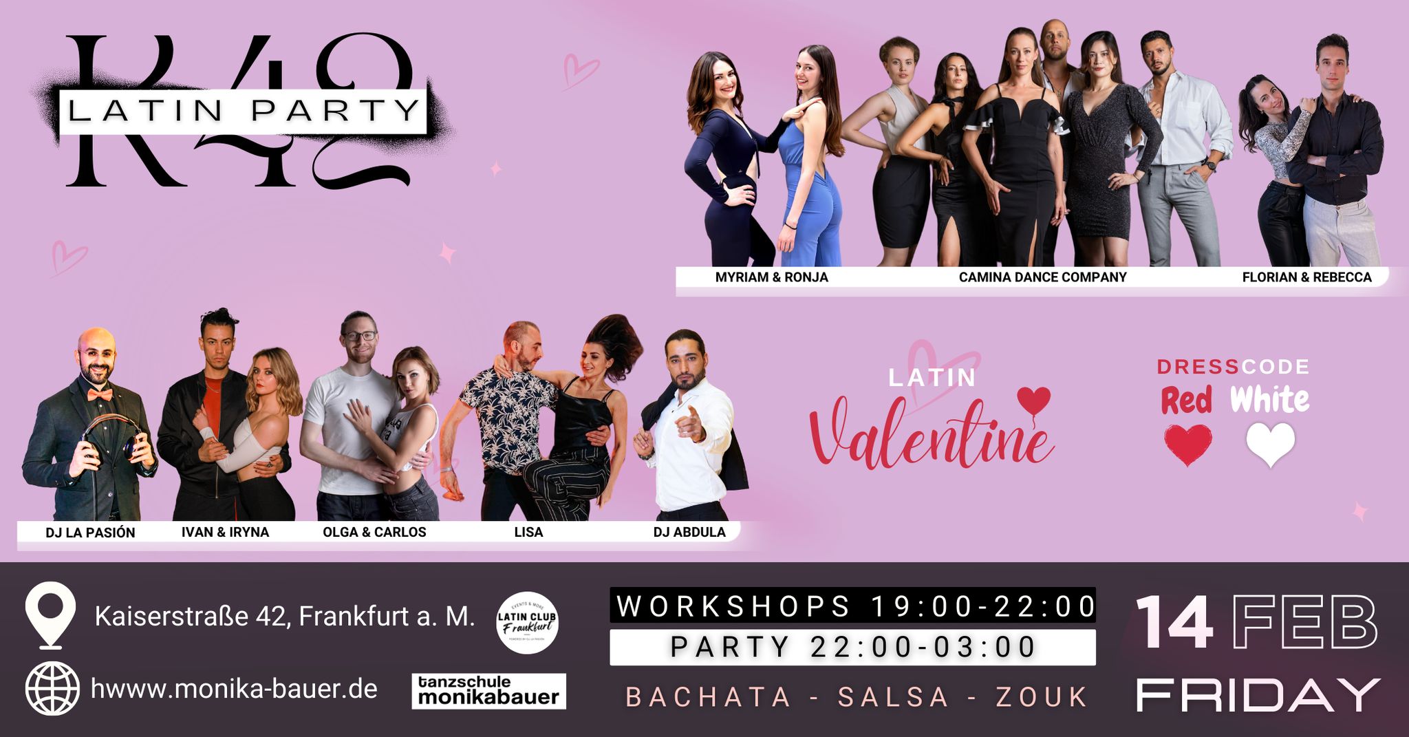★ LATIN PARTY K42 ★ Bachata, Salsa & Zouk!