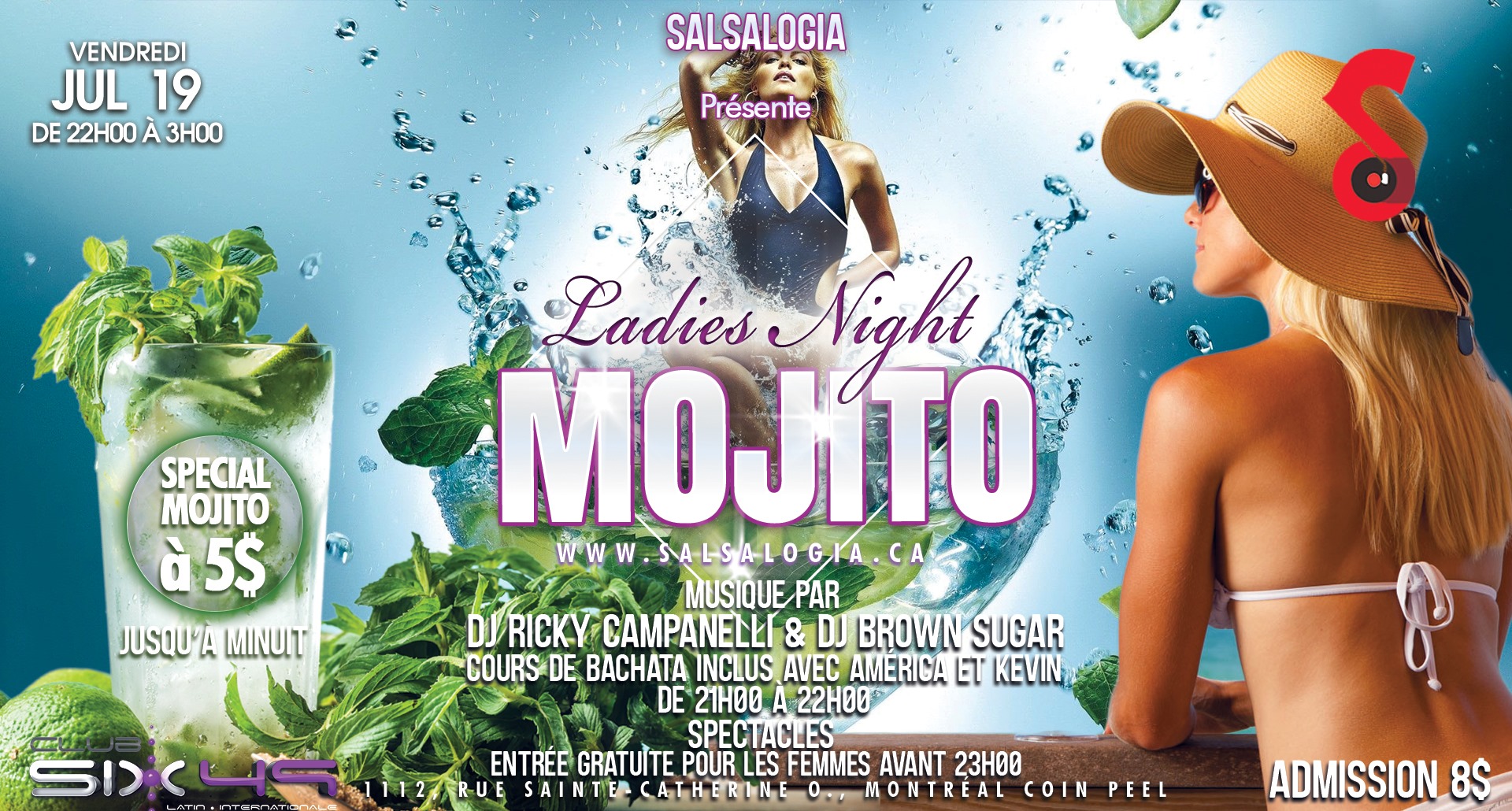 SalsaLOGIA: Ladies Night: Mojito, 19 Juillet au Club 649!