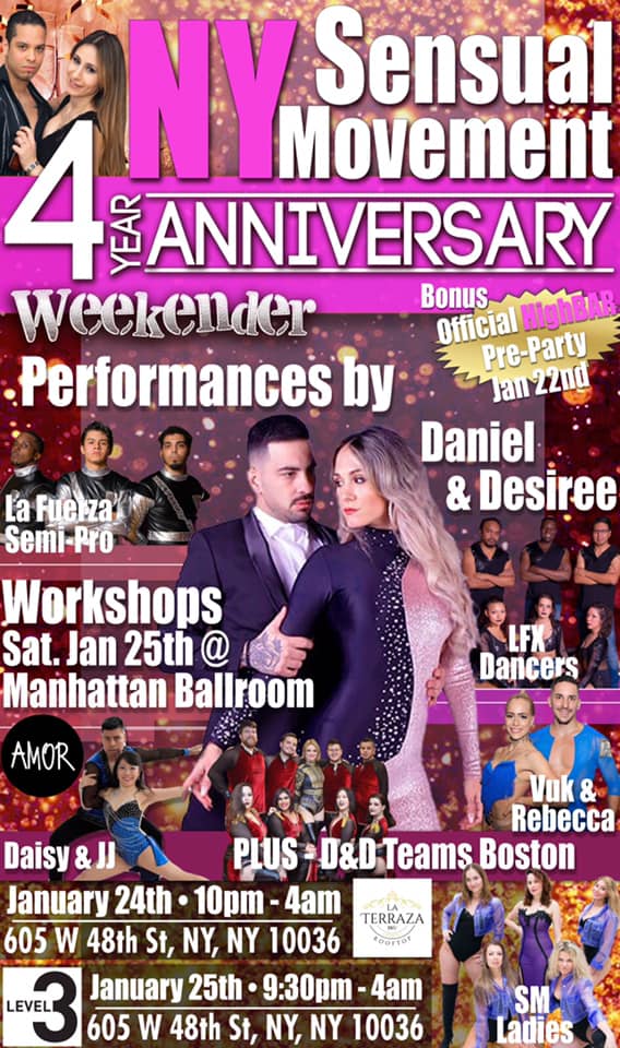 Sensual Movement’s 4th year anniversary with DANIEL AND DESIREE!