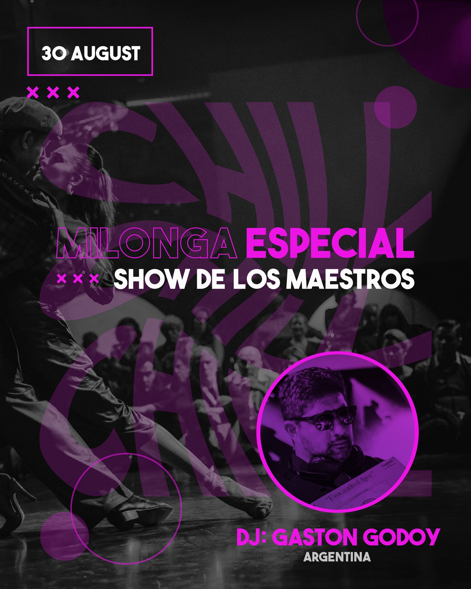SPECIAL MILONGA with SHOW Ayelén Urrutia & Martín Vicente & TDj Gastón Godoy