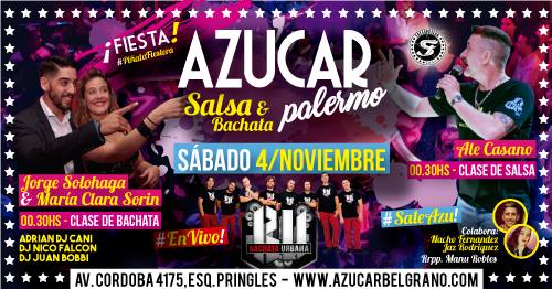 Sab. 04 11 - Bachata Urbana! Fiesta! Salsa & Bachata! Descuento!