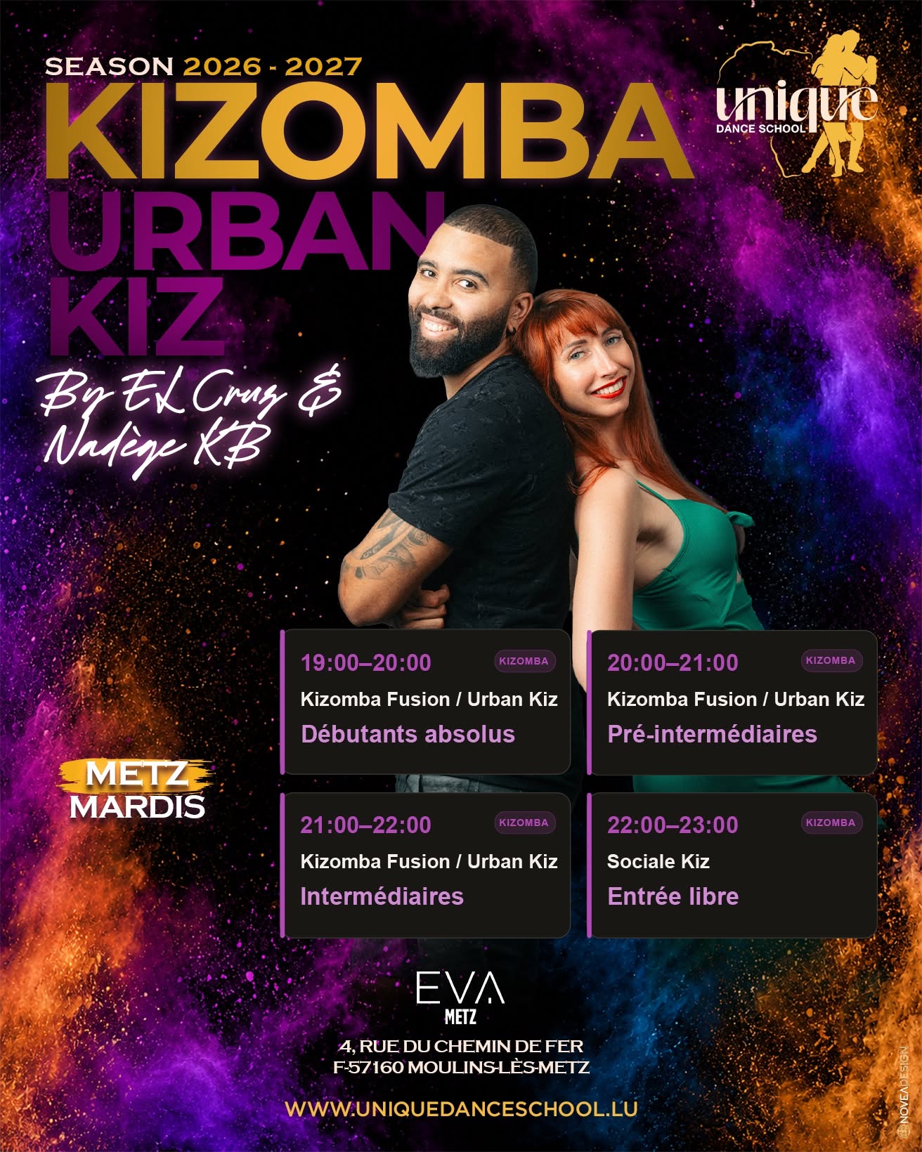 ๐๐บ NOUVEAU ร METZ ๐๐๐๐๐ ๐๐๐๐๐๐๐ ๐ Cours de Kizomba avec EL Cruz & Nadรจge KB