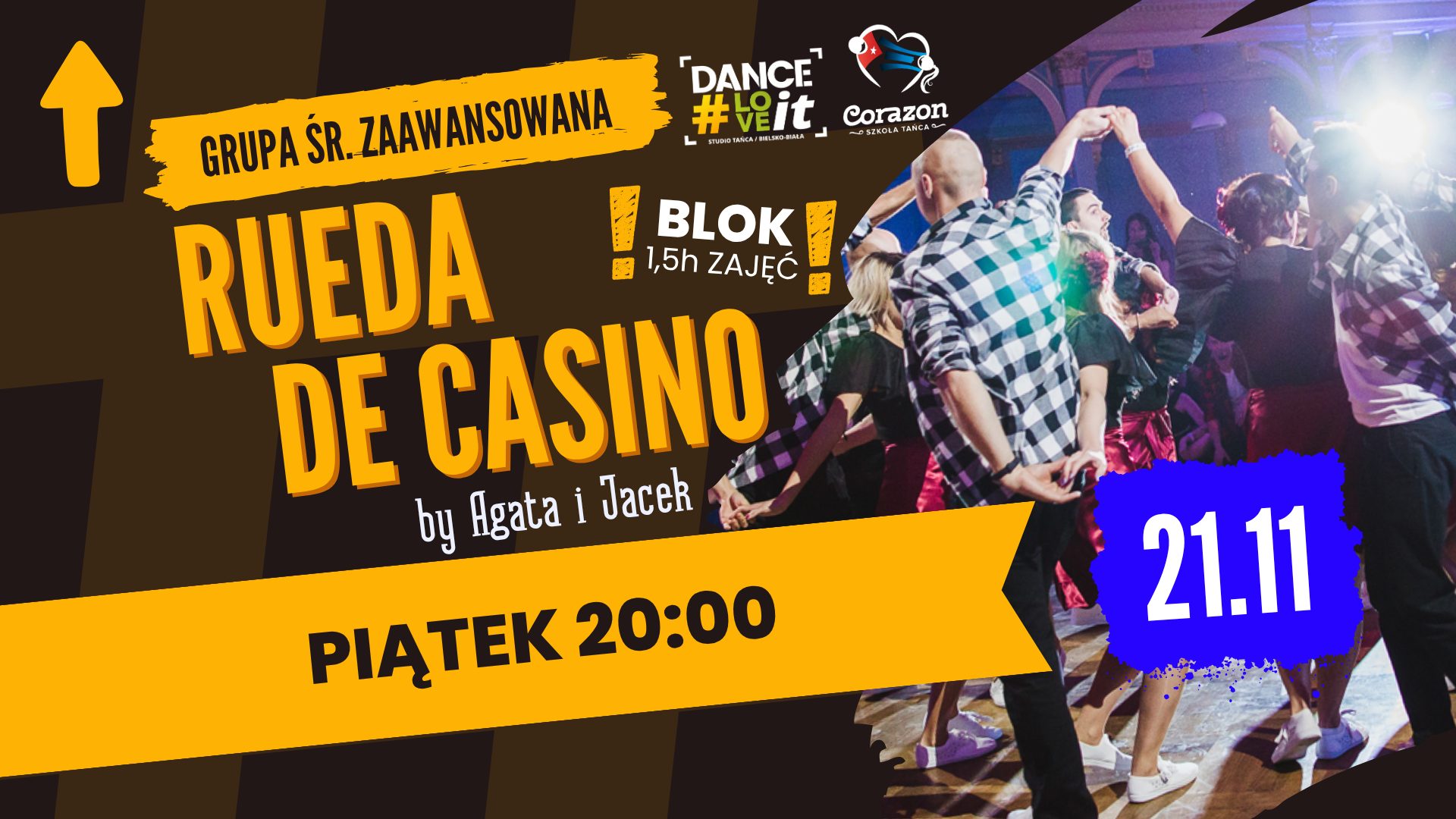 Rueda de Casino w piątek z Jackiem i Agatą - nabór do gr. śr. zaawansowanej