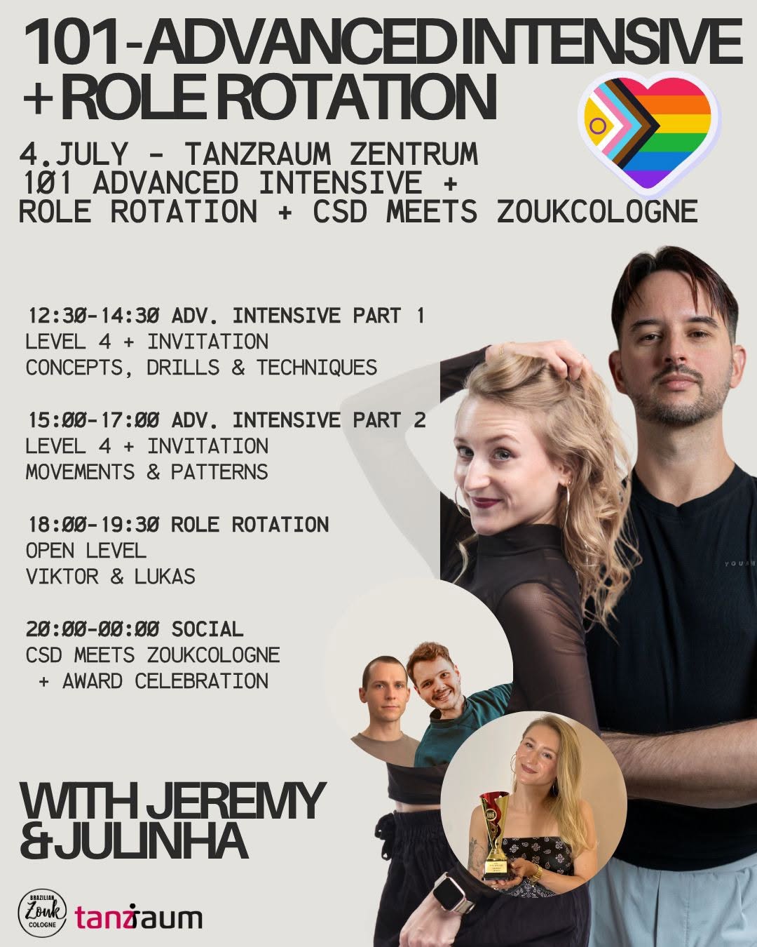 101-Advanced Intensive + Role Rotation Brazilian Zouk