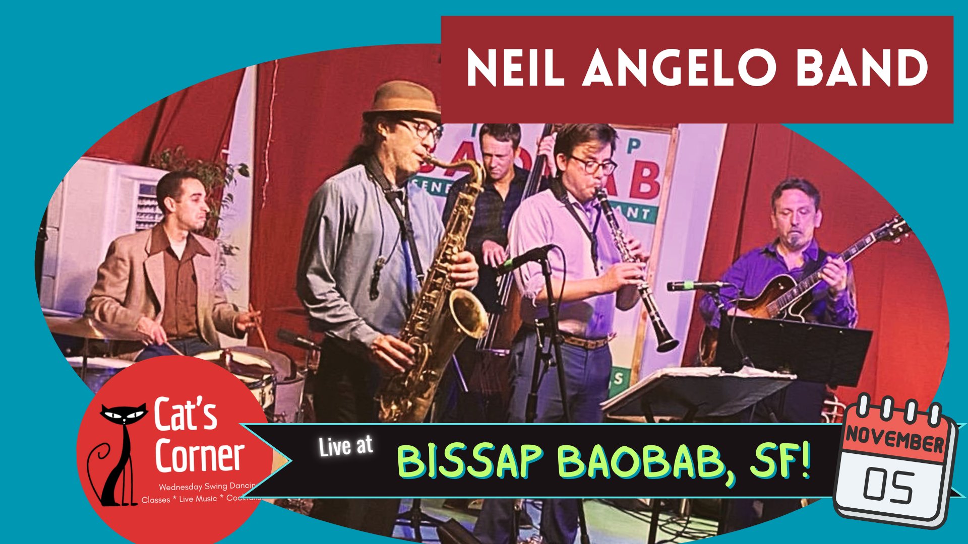 Neil Angelo Band - Swing Dance Party & Classes at Bissap Baobab!