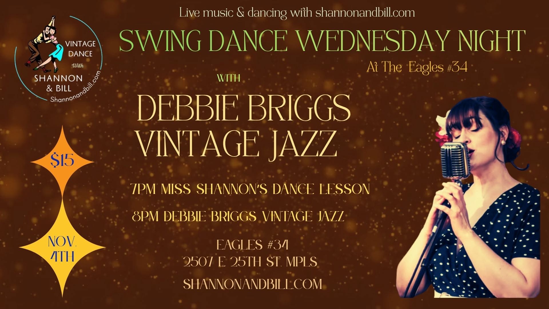 Debbie Briggs at Swing Dance Wednesday Night 11 4