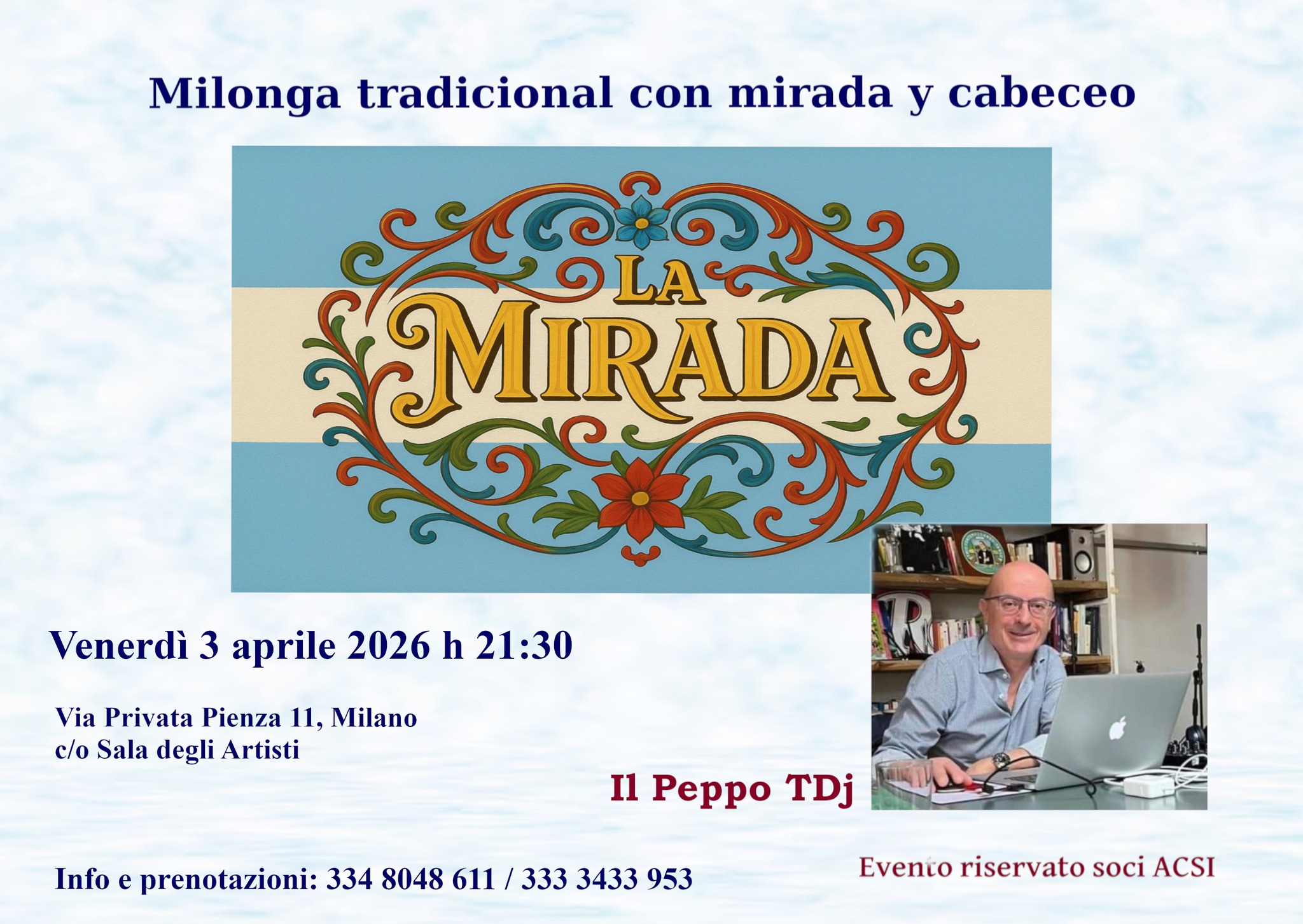 "La Mirada" Milonga tradicional _ c o Sala degli Artisti - Musicaliza: Il Peppo TDj