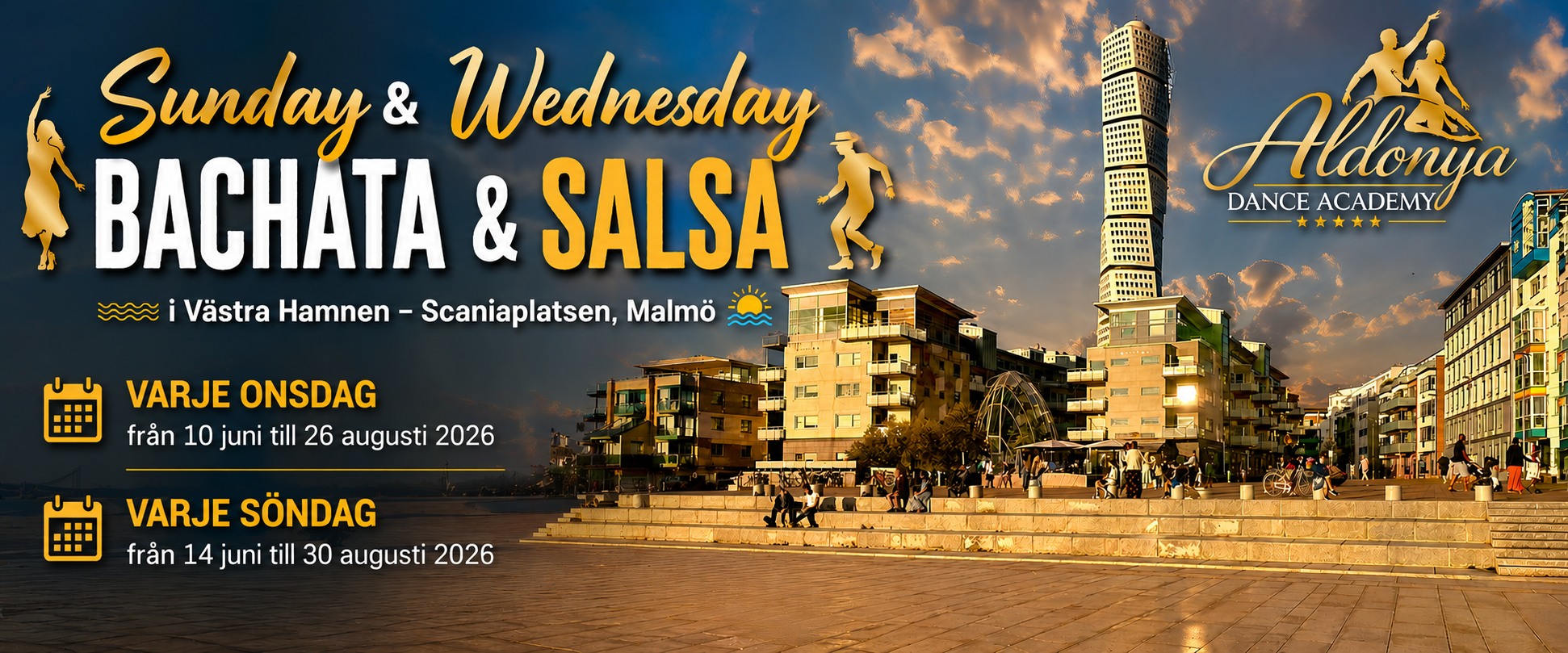 ★Bachata & Salsa social dans • Bachata workshops • Varje onsdag & söndag • Scaniaplatsen • ADA★