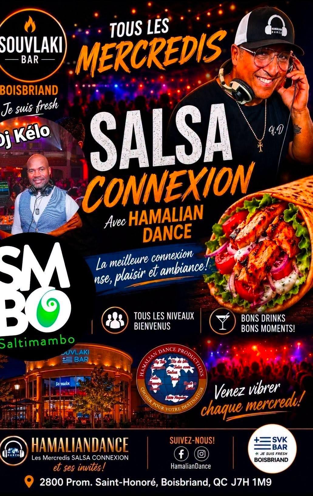 Les Mercredis SALSA CONNEXION AVEC HamalianDance Souvlaki bar boisbriand