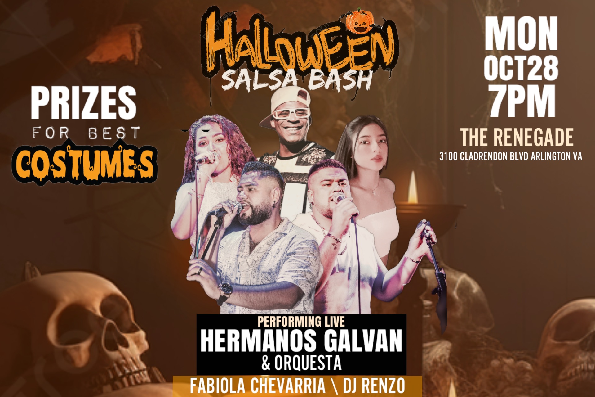 Halloween Salsa Bash @ The Renegade w Hermanos Galvan & Orquesta