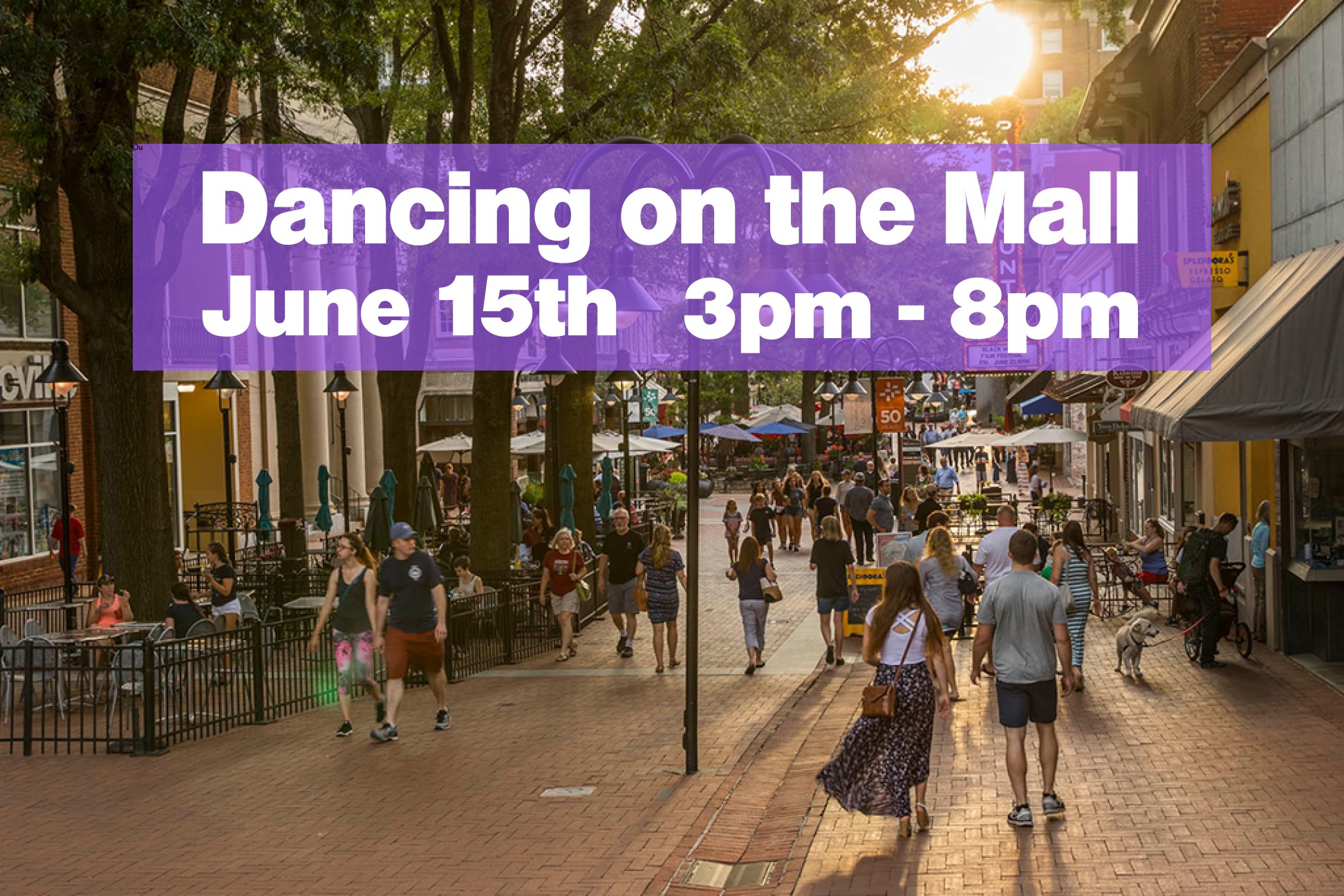 Outdoor Dancing at the Charlottesville Mall