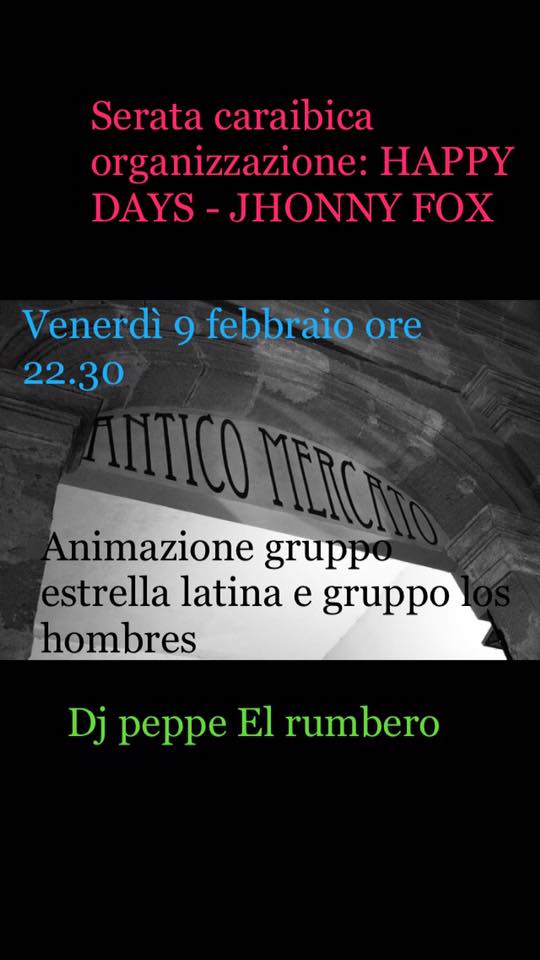 Venerdì 16 #LATINO E #KIZOMBA ANTICO MERCATO