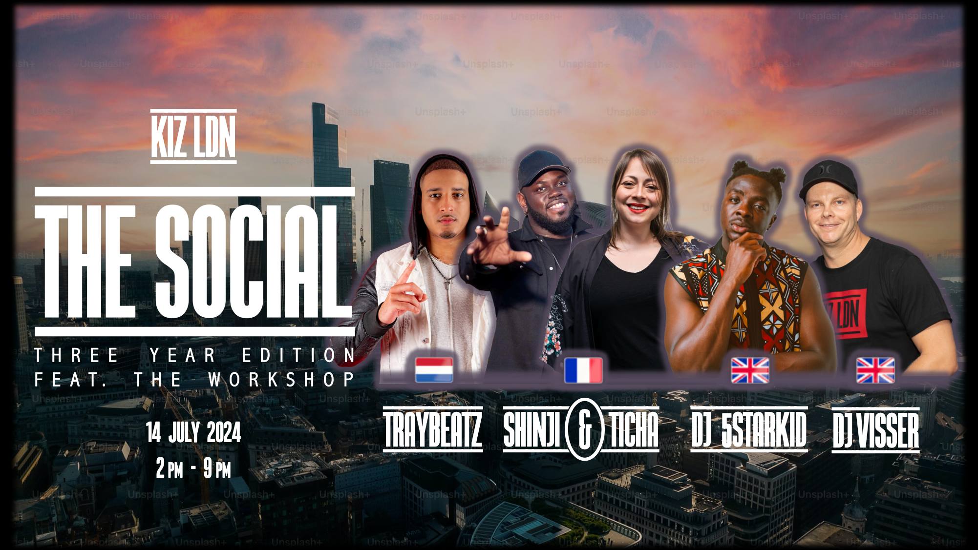 KIZ LDN: THE SOCIAL THREE YEAR EDITION FEAT. THE WORKSHOP WITH SHINJI & TICHA