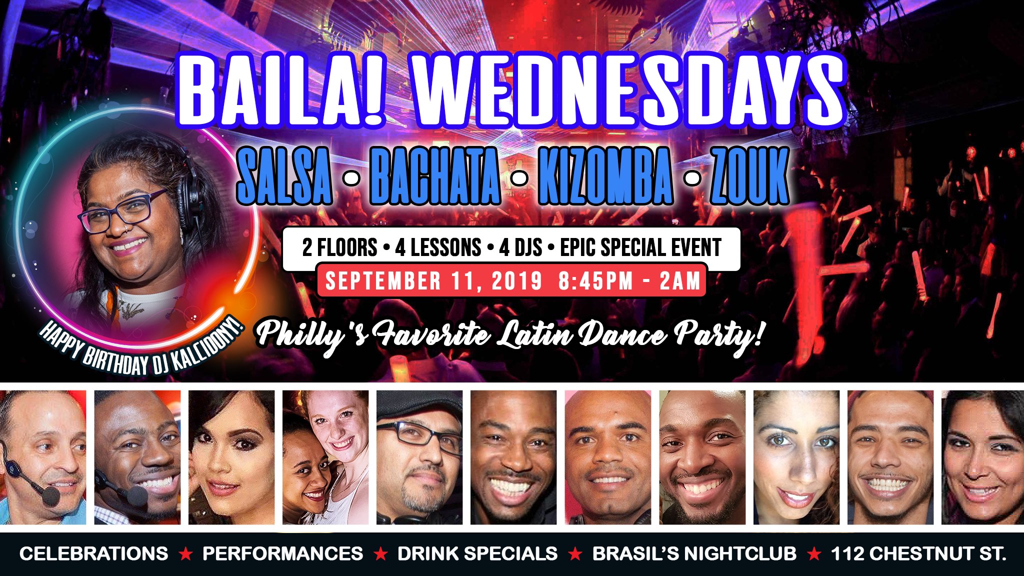 Baila Wednesdays 2-Floor 4-DJ Salsa Bachata Kizomba Zouk Bash
